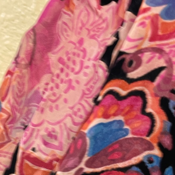 Johnny Was Pink and Black Floral Blouse - Picture 8 of 15